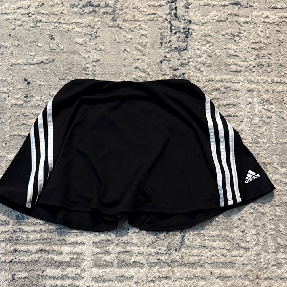 Adidas Girls Skort in Black with White Accents